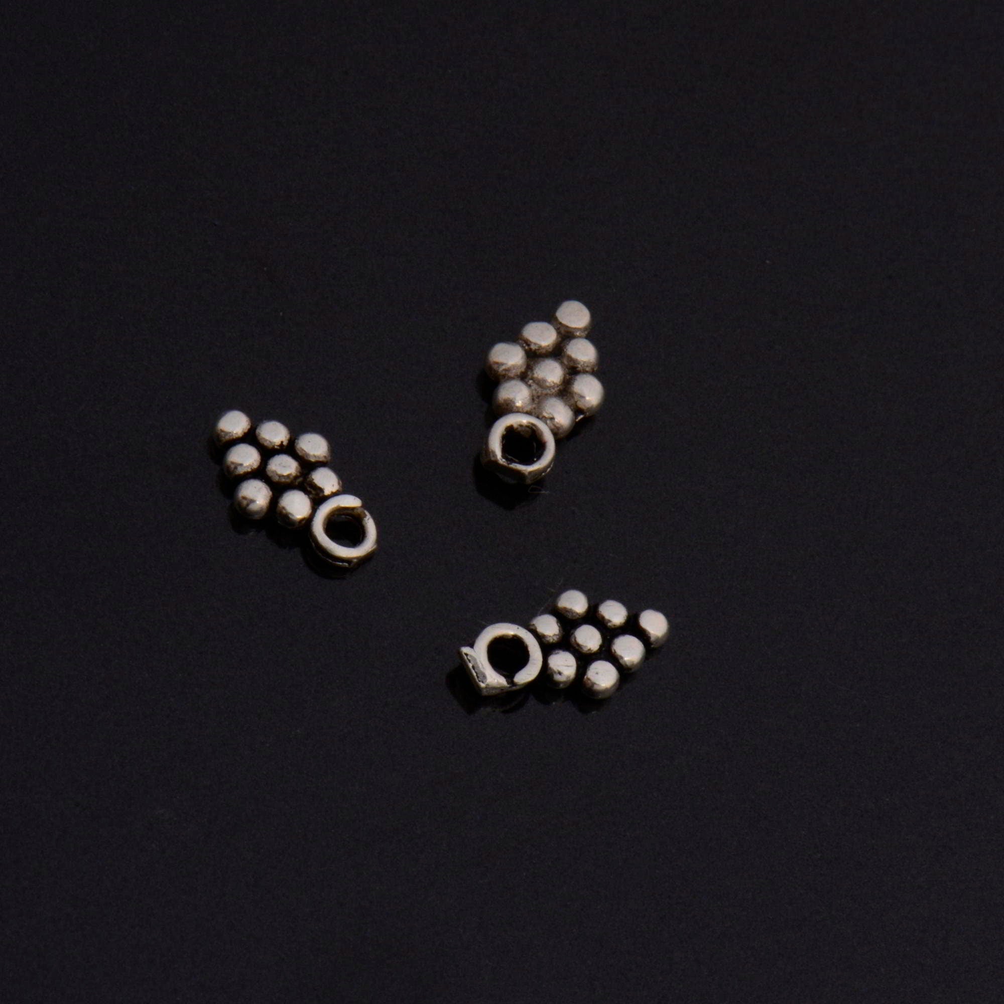 925 Sterling Silver Grape Dangle Charm, Solid Silver Dangle Charm, Necklace Dangle Charm, Earrings Dangle Charm, Jewelry Finding, S68