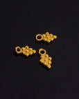 24K Gold Vermeil Grape Dangle Charm, 925 Sterling Silver Dangle Charm, Necklace Dangle Charm, Earrings Dangle Charm, Jewelry Findings, S68V