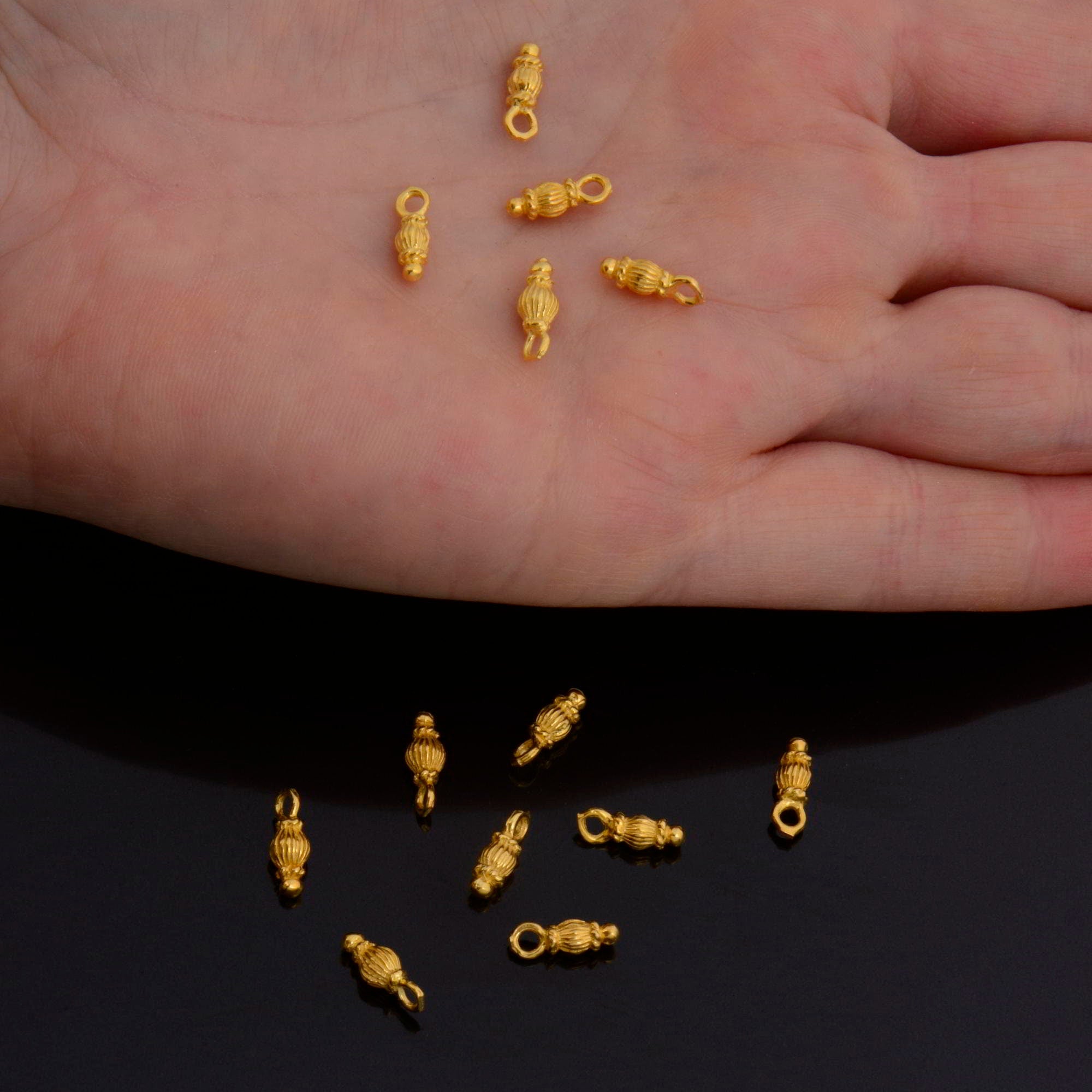 24K Gold Vermeil Dangle Charm, Sterling Silver Dangle Charm, Necklace Dangle Charm, Earrings Dangle Charm,Jewelry Findings, S71V