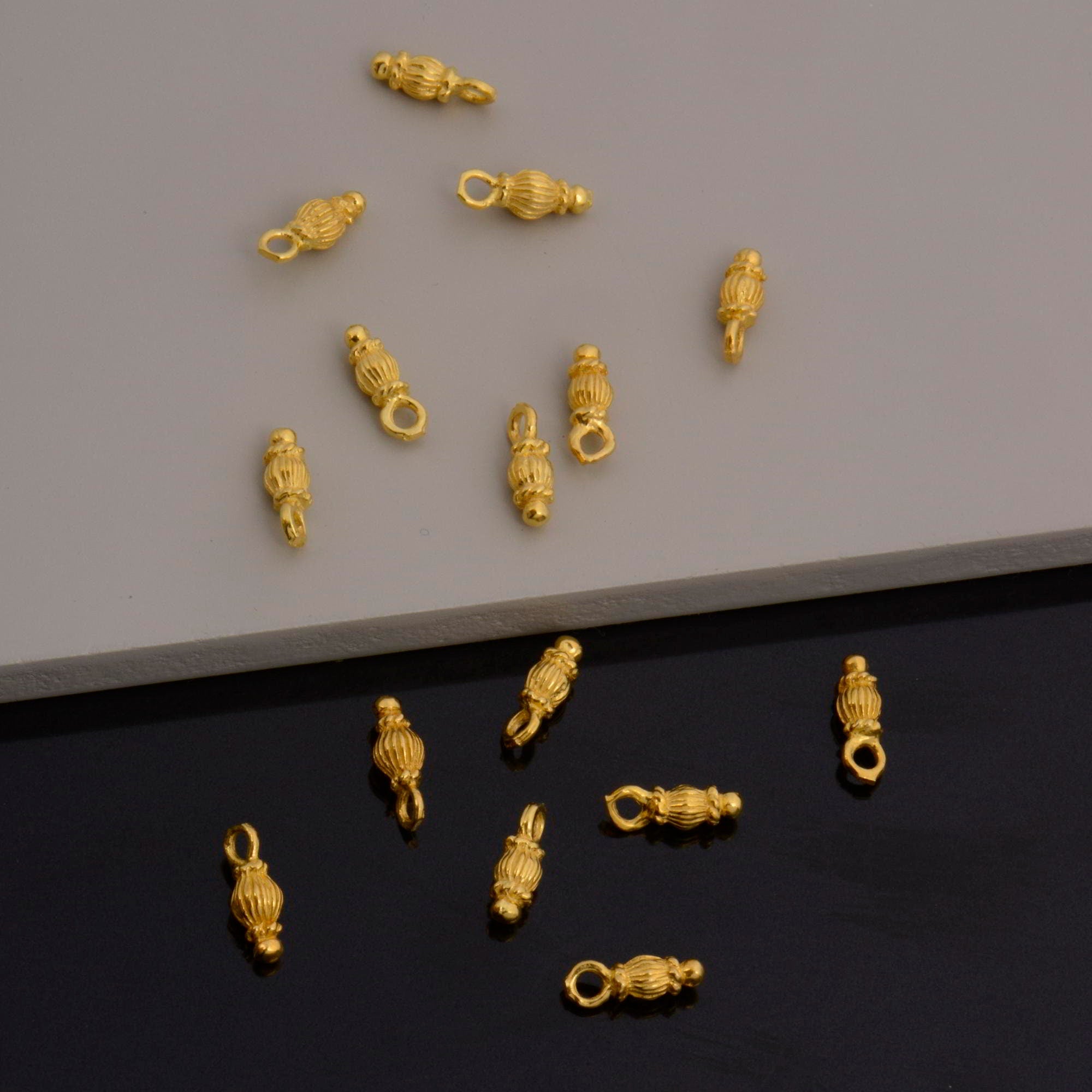 24K Gold Vermeil Dangle Charm, Sterling Silver Dangle Charm, Necklace Dangle Charm, Earrings Dangle Charm,Jewelry Findings, S71V