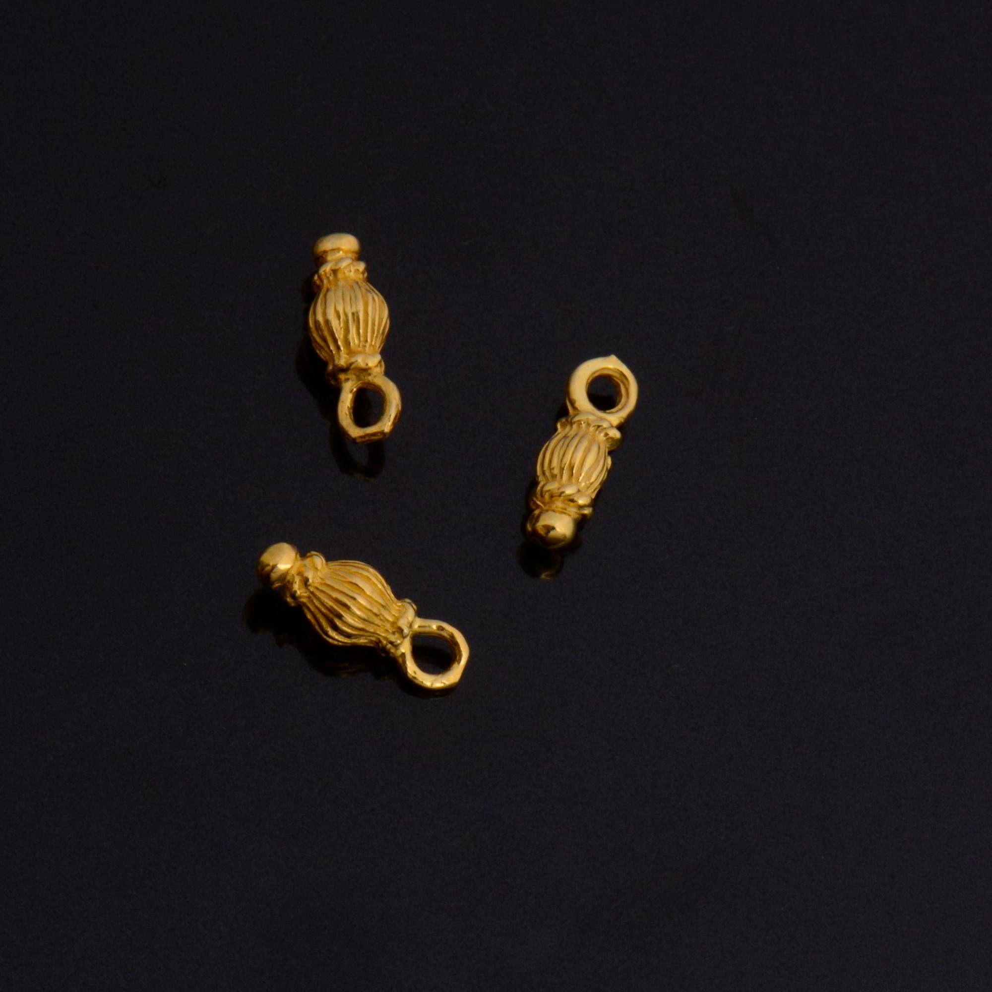 24K Gold Vermeil Dangle Charm, Sterling Silver Dangle Charm, Necklace Dangle Charm, Earrings Dangle Charm,Jewelry Findings, S71V