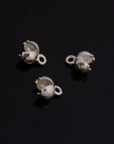 925 Sterling Silver End Knot Cover, Silver Large Crimp Cover, Ag 925 End Clamshell knot Cover For Jewelry Making, M145