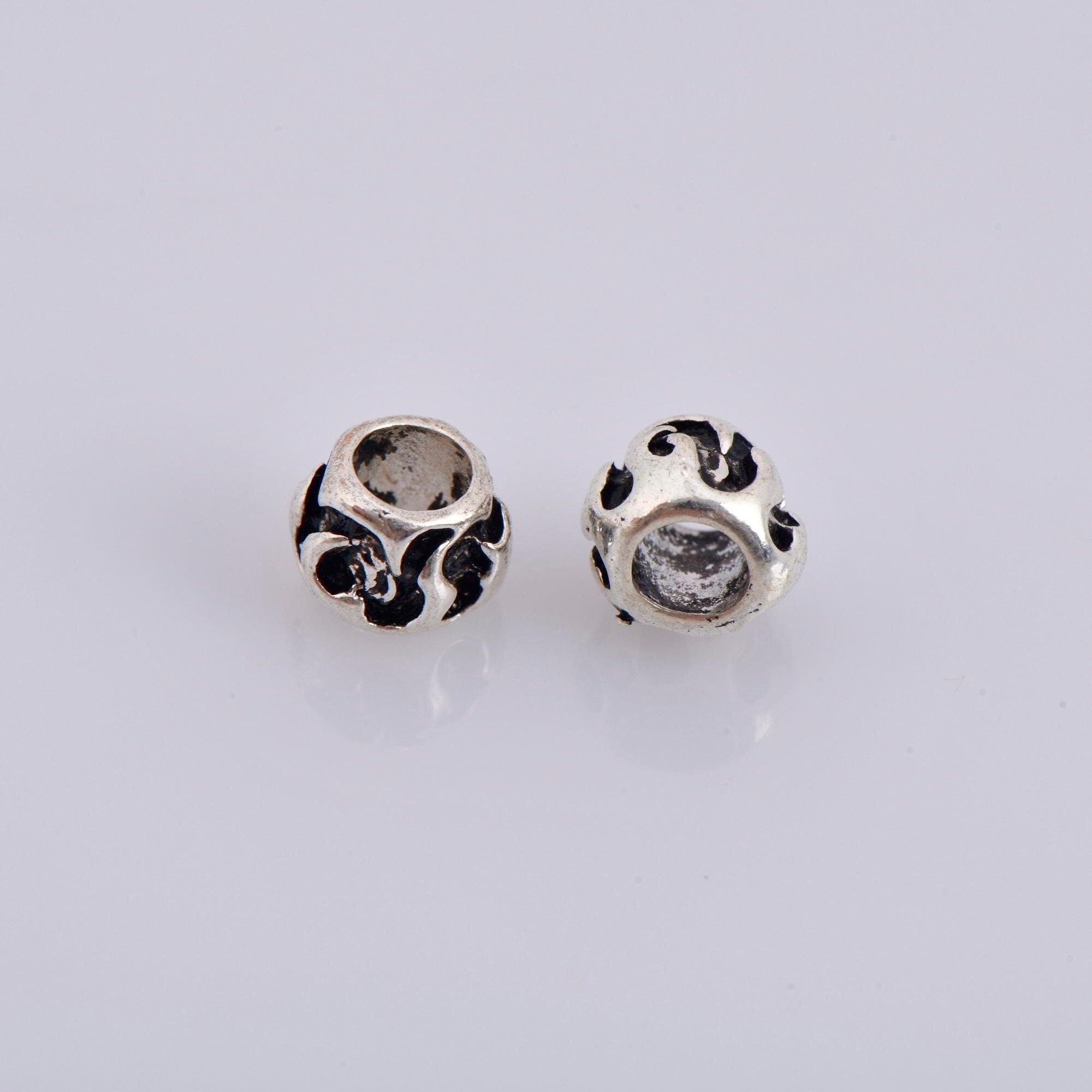 925 Antique Silver Tube Beads, Sterling Silver Tube Beads, Silver Spacer Tube Beads, Oxidized Silver Tube Beads, Jewelry Making Supply, M16