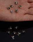 925 Sterling Silver End Knot Cover, Silver Large Crimp Cover, Ag925 End Clamshell knot Cover For Jewelry Making, M146