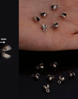 925 Sterling Silver End Knot Cover, Silver Large Crimp Cover, Ag925 End Clamshell knot Cover For Jewelry Making, M146