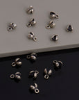 925 Sterling Silver End Knot Cover, Silver Large Crimp Cover, Ag925 End Clamshell knot Cover For Jewelry Making, M146