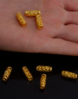 24K Gold Vermeil Open Work Tube Beads, Tube Beads in 24K Gold, 925 Silver Open Work Tube Beads, Silver Tube Beads For Jewelry Making, S57V