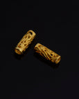 24K Gold Vermeil Open Work Tube Beads, Tube Beads in 24K Gold, 925 Silver Open Work Tube Beads, Silver Tube Beads For Jewelry Making, S57V