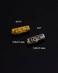 24K Gold Vermeil & 925 Silver Open Work Tube Beads, Tube Beads, Silver Open Work Tube Beads, Silver Tube Beads, Jewelry Findings, S57V-S57