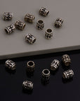 925 Sterling Silver Large hole Tube Beads, Antique Silver Tube Beads, Silver Spacer Beads, Large Hole Tube Beads For Jewelry Making, S58