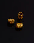 24K Gold Vermeil Large Hole Tube Beads, Tube Beads in 24K Gold, 925 Silver Large Hole Tube Beads, Silver Tube Beads For Jewelry Making, S58V