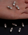 24K Gold Vermeil & 925 Silver Large Hole Tube Beads, Tube Beads in Gold, Large Hole Tube Beads, Silver Tube Beads, S59V - S59