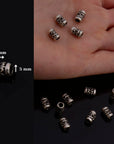 24K Gold Vermeil & 925 Silver Large Hole Tube Beads, Tube Beads in 24K Gold, Large Hole Tube Beads, jewelry findings, S60V-S60