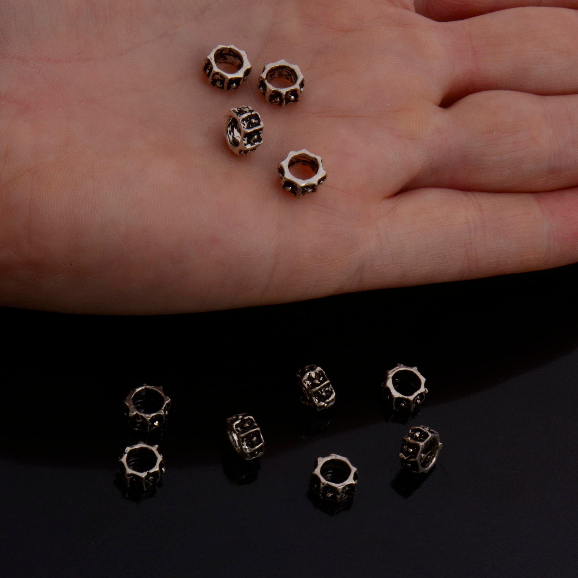 925 Sterling Silver Large Hole Bead Rings, Silver Hole Beads Rings, Solid Silver Rings, Jewelry Making Findings, S61