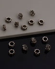 925 Sterling Silver Large Hole Bead Rings, Silver Hole Beads Rings, Solid Silver Rings, Jewelry Making Findings, S61