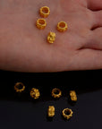 24K Gold Vermeil Large Hole Bead Rings, 925 Silver Hole Beads Rings, 24K Gold Plated Bead Rings, Jewelry Making Findings, S61V