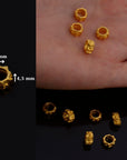 24K Gold Vermeil & 925 Silver Large Hole Bead Rings, Hole Beads Rings, 24K Gold Plated Bead Rings, Jewelry Making Findings, S61 / S61V
