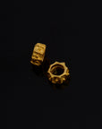24K Gold Vermeil Large Hole Bead Rings, 925 Silver Hole Beads Rings, 24K Gold Plated Bead Rings, Jewelry Making Findings, S61V