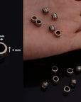 925 Sterling Silver Large Hole Bead Rings, Silver Hole Beads Rings, Solid Silver Rings, Jewelry Making Findings, S62