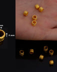 24K Gold Vermeil Large Hole Bead Rings, 925 Silver Hole Beads Rings, 24K Gold Plated Bead Rings, Jewelry Making Findings, S62V