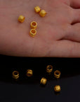 24K Gold Vermeil & 925 Silver Large Hole Bead Rings, Silver Hole Beads Rings, Gold Plated Bead Rings, Jewelry Making Findings, S62 / S62V