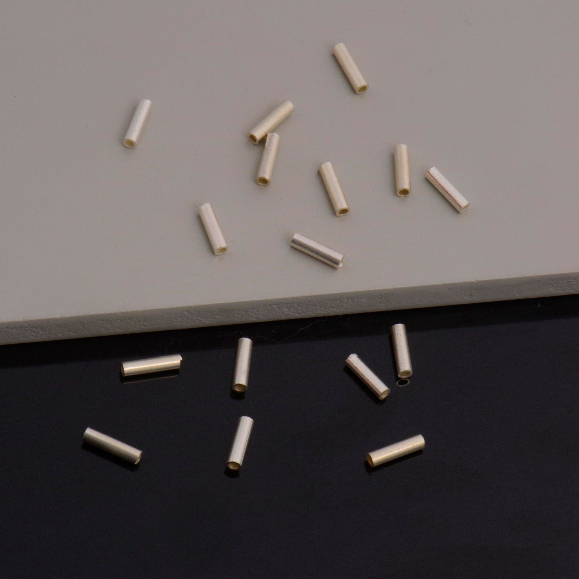 925 Sterling Silver Hole Tube Beads, Antique Silver Tube Beads, Silver Spacer Beads, Hole Tube Beads For Jewelry Making, S66