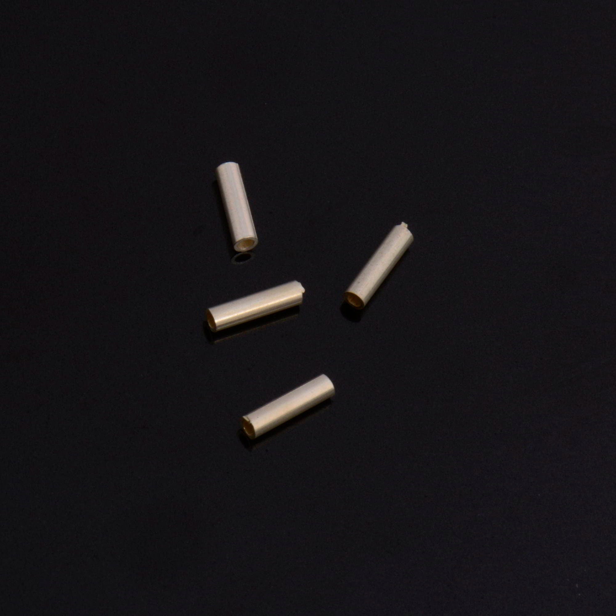 925 Sterling Silver Hole Tube Beads, Antique Silver Tube Beads, Silver Spacer Beads, Hole Tube Beads For Jewelry Making, S66