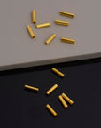 24K Gold Vermeil Hole Tube Beads, Tube Beads in 24K Gold, 925 Silver Hole Tube Beads, Silver Tube Beads For Jewelry Making, S66V