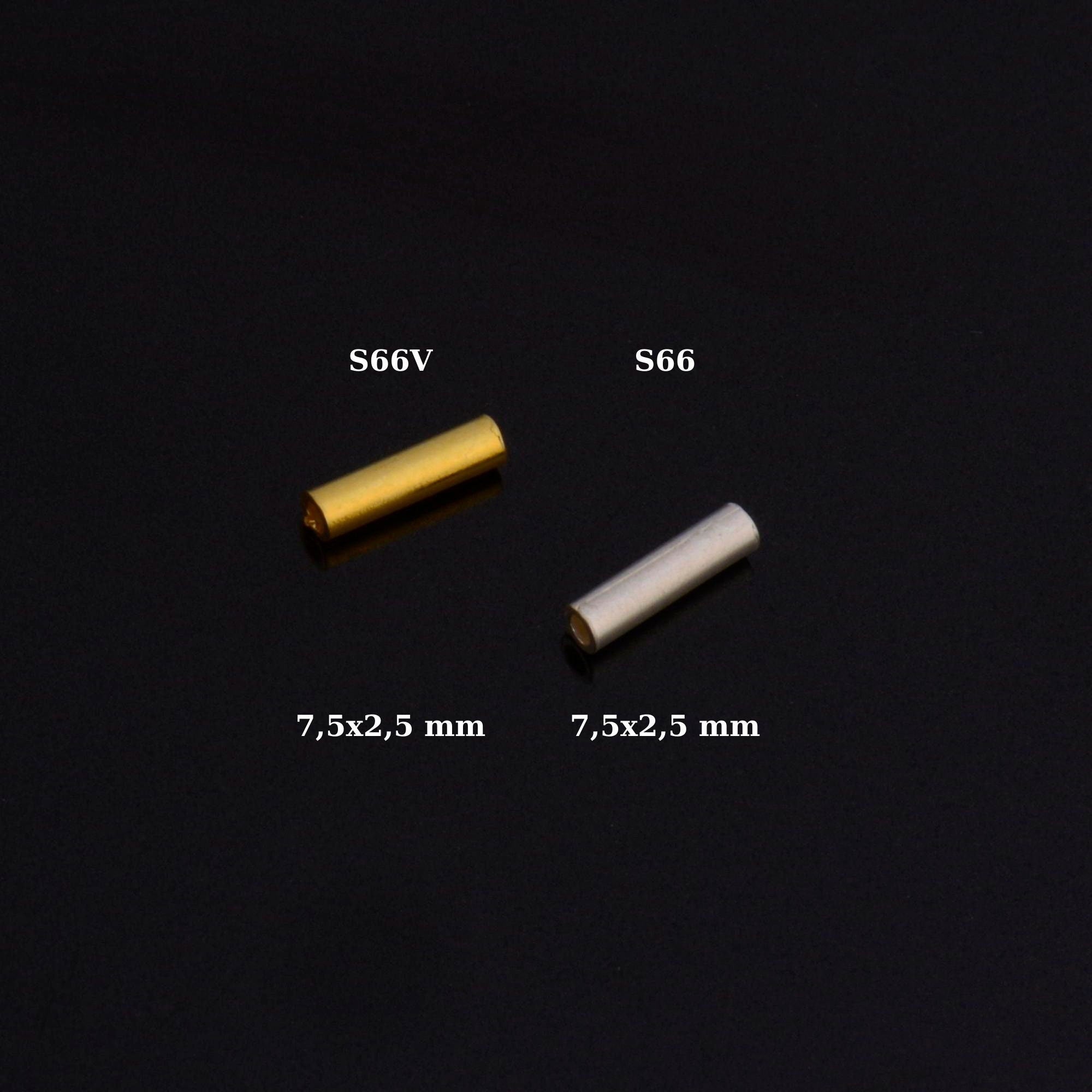 24K Gold Vermeil & 925 Silver Hole Tube Beads, Tube Beads in Gold, Hole Tube Beads, Silver Tube Beads, Jewelry Finding, S66V-S66