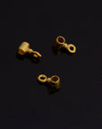 24K Gold Vermeil & 925 Silver Tube bead Bail, Silver Tube Charm Hanger, Ag Slide Bead Bail with Closed Ring For Jewelry Making, M140/VM140