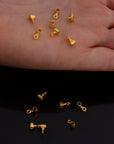 24K Gold Vermeil & 925 Silver Tube bead Bail, Silver Tube Charm Hanger, Ag Slide Bead Bail with Closed Ring For Jewelry Making, M140/VM140