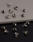925 Sterling Silver End Knot Cover, Silver Large Crimp Cover, Ag925 End Clamshell knot CoverFor Jewelry Making, M141