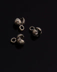 925 Sterling Silver End Knot Cover, Silver Large Crimp Cover, Ag925 End Clamshell knot CoverFor Jewelry Making, M141