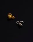 24K Gold Vermeil & 925 Silver End Knot Cover, Plated Large Crimp Cover, Gold on 925 End Clamshell knot cover For Jewelry Making, M141/VM141