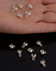 925 Sterling Silver End Knot Cover, Silver Large Crimp Cover, Ag 925 End Clamshell knot Cover For Jewelry Making, M145