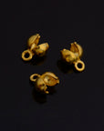 24K Gold Vermeil and 925 Silver End Knot Cover, Plated Large Crimp Cover, Gold on Ag End Clamshell knot cover For Jewelry Making, M145/VM145
