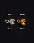 24K Gold Vermeil and 925 Silver End Knot Cover, Plated Large Crimp Cover, Gold on Ag End Clamshell knot cover For Jewelry Making, M145/VM145