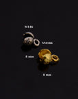 24K Gold and 925 Silver End Knot Cover, Plated Large Crimp Cover, Gold on Ag 925 End Clamshell knot cover For Jewelry Making, M146/VM146