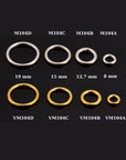 24K Gold Vermeil and 925 Sterling Silver CLOSED Jump Rings, High Quality HOLLOW Jump Rings, Jewelry Supplies, Findings, M/VM104A-D