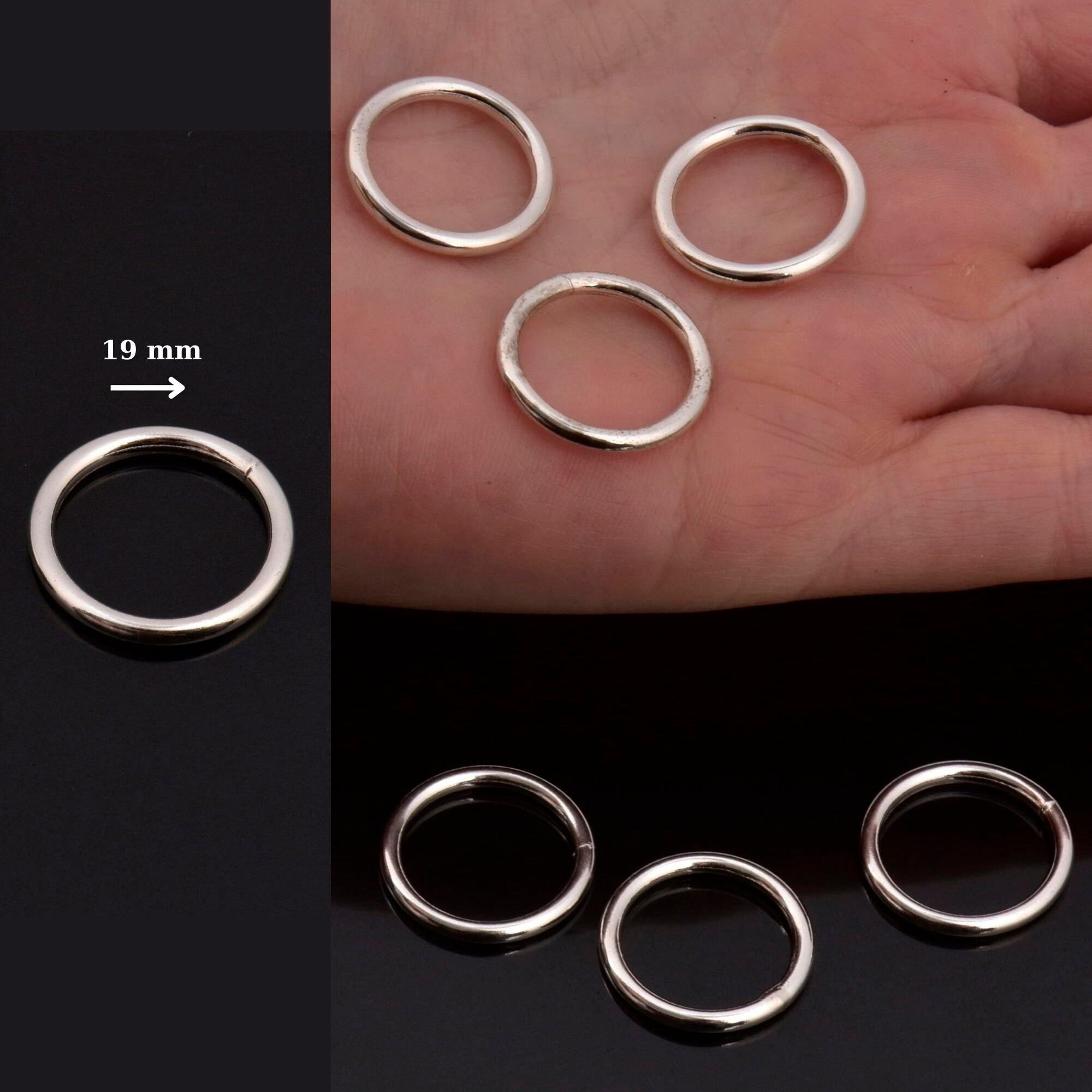 24K Gold Vermeil and 925 Sterling Silver CLOSED Jump Rings, High Quality HOLLOW Jump Rings, Jewelry Supplies, Findings, M/VM104A-D