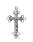 925 Sterling Silver & 24K Gold Vermeil Open Work Art Nouveau Crucifix, Rosary Cross, Making Supply, R2-RV2