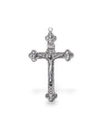 925 Sterling Silver & 24K Gold Vermeil Tertium Millenium Crucifix, Rosary cross, Jewelry Making Supply, R5-RV5