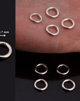 24K Gold Vermeil and 925 Sterling Silver CLOSED Jump Rings, High Quality HOLLOW Jump Rings, Jewelry Supplies, Findings, M/VM104A-D