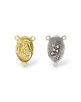 925 Sterling Silver & 24K Gold Vermeil Small St Therese Rosary Center, Jewelry Supply, R23-RV23