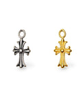 925 Sterling Silver & 24K Gold Vermeil Small Striated Cross Pendant, Crucifix Pendant, Jewelry Supply, R13P-RV13P