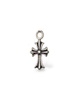 925 Sterling Silver & 24K Gold Vermeil Small Striated Cross Pendant, Crucifix Pendant, Jewelry Supply, R13P-RV13P