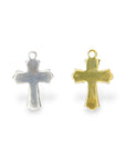 925 Sterling Silver & 24K Gold Vermeil Small and Plain Cross in Pendant, crucifix pendant, Jewelry Supply, R15P-RV15P