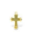 925 Sterling Silver & 24K Gold VermeilSmall and Plain Cross, Crucifix Pendant, Jewelry Supply, R15-RV15