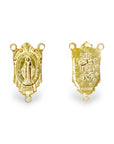 925 Sterling Silver & 24K Gold Vermeil Miraculous Virgin Rosary Classical Center, Jewelry Supply, R16-RV16