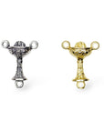 925 Sterling Silver & 24K Gold Vermeil Chalice, First Communion Center, Jewelry Supply, R22-RV22
